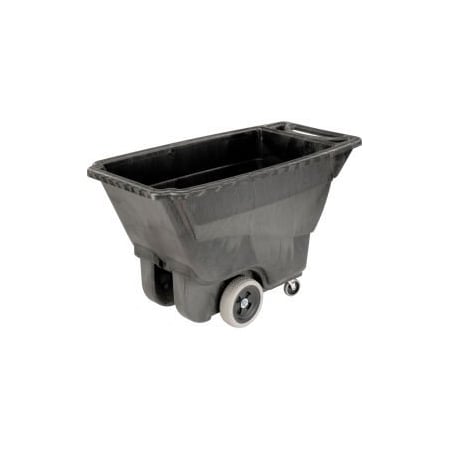 Rubbermaid Commercial Products Rubbermaid® Standard Duty Structural Foam Plastic Tilt Truck, 1/2 Cu. Yd. Cap, 450 Lbs. Cap, Black FG9T1300BLA